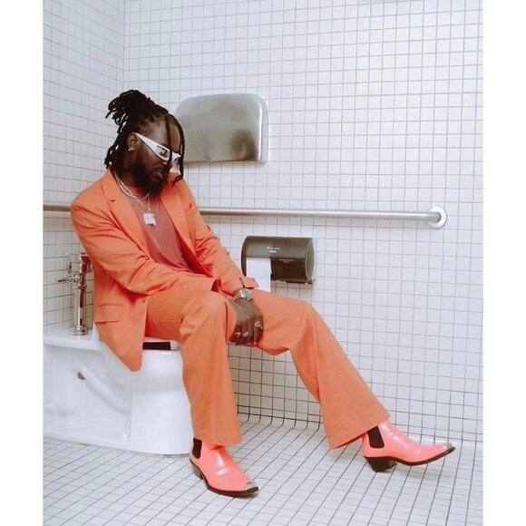 Bobblehaus x Dave & Busters Collab Signature Cotton Suit Jacket Bright Orange Me - Picture 3 of 12